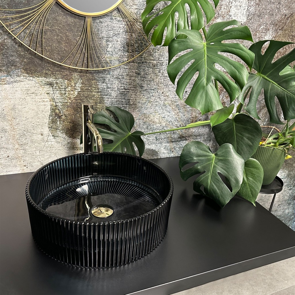 REA Umyvadlo na desku Ingrid Black REA-U6800