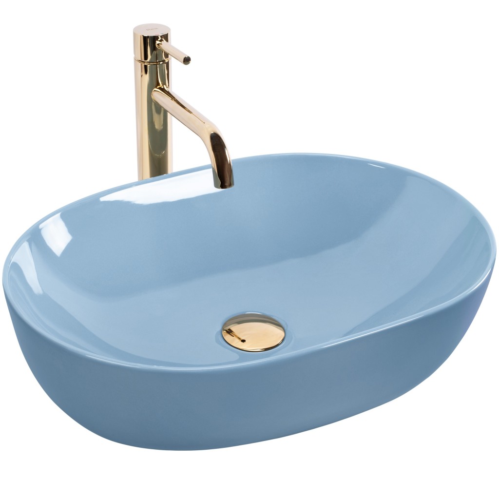 REA Umyvadlo na desku LISA L.BLUE SHINY REA-U6620