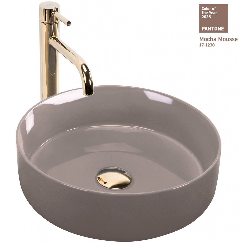 REA Umyvadlo na desku SAMI Beige Shiny REA-U6382