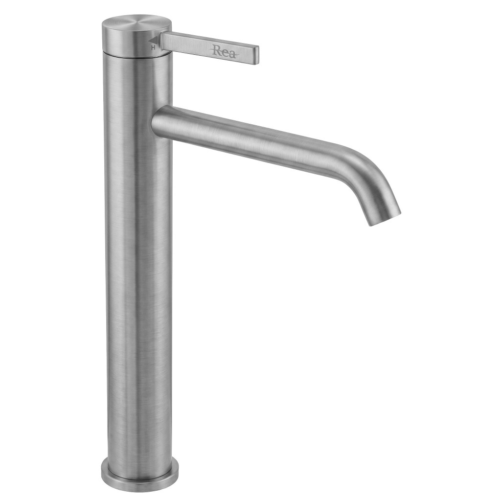 REA Umyvadlová vysoká baterie Rivo Brush Nickel REA-B6538