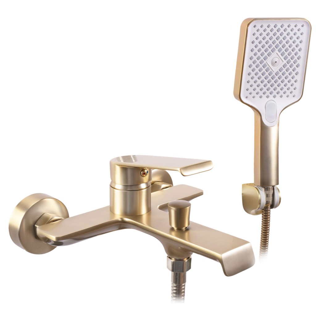 REA Vanová nástěnná baterie HASS matná Brush Gold REA-B7100
