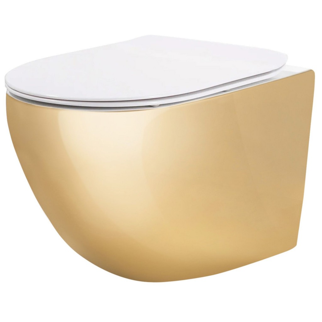 REA Závěsná WC mísa Carlo Mini Tornado NFQ GOLD WHITE REA-C6006