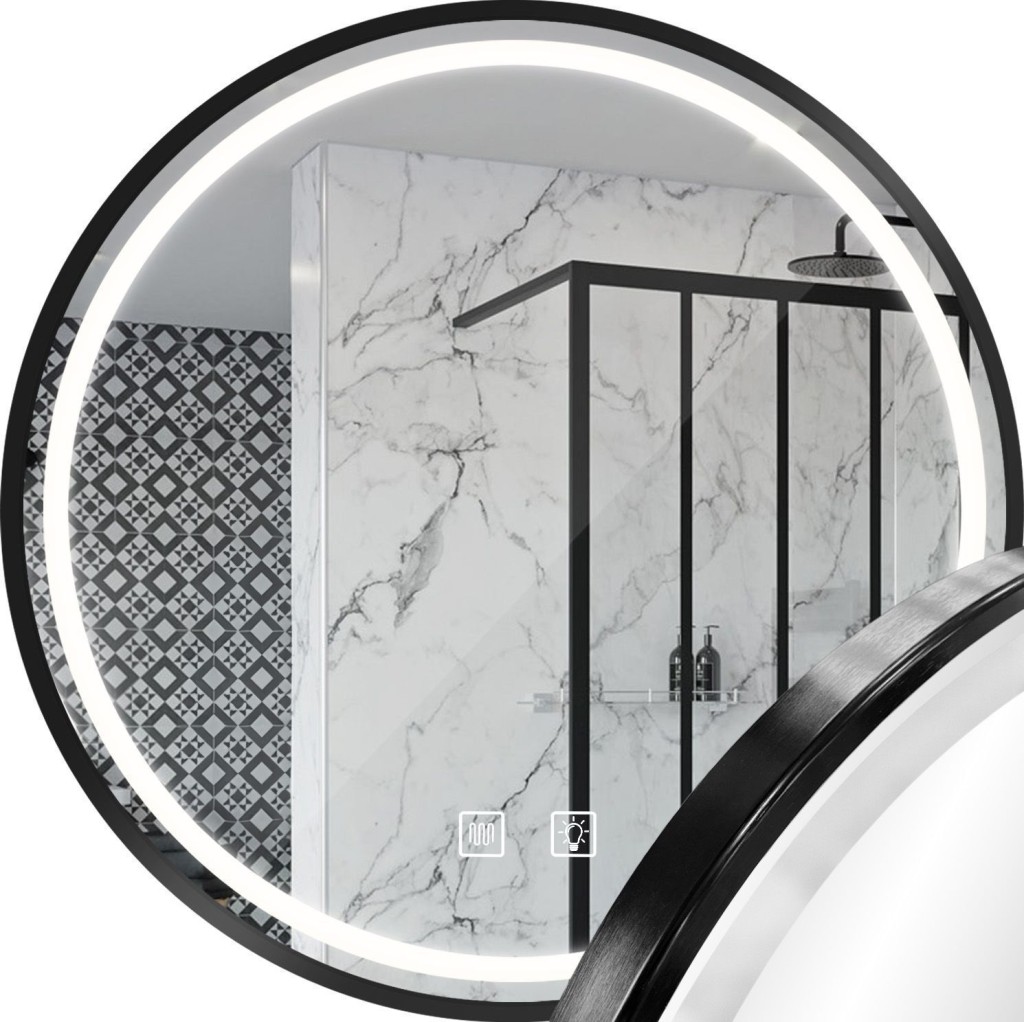 REA Zrcadlo LED 100cm MMJ Black HOM-05549