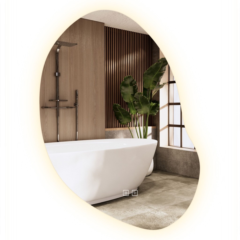 REA Zrcadlo LED 80x60cm CLOUD C HOM-05504