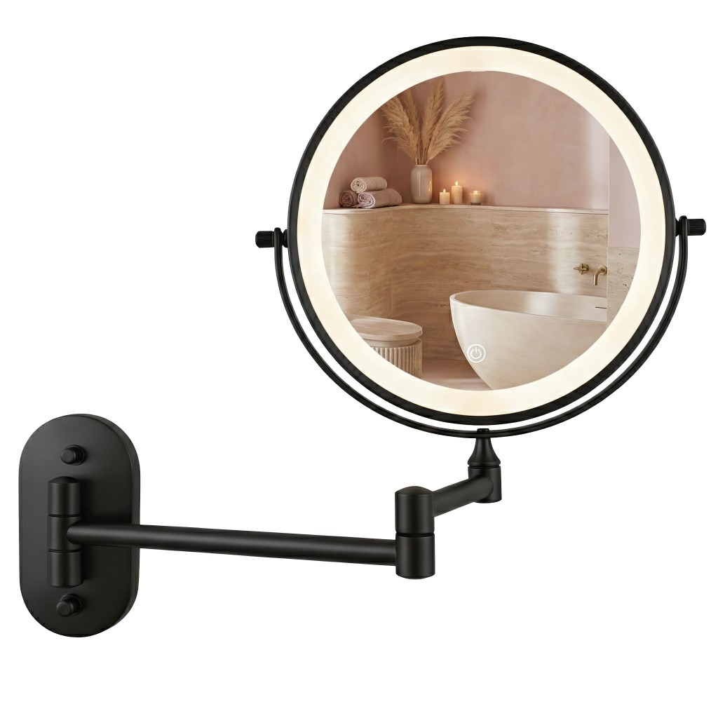 REA Zrcadlo LED Glow Black HOM-70000