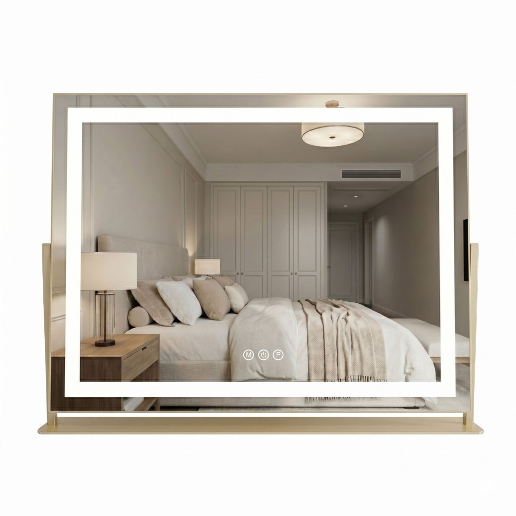 REA Zrcadlo LED STUDIO L.Gold 58x45 HOM-01801