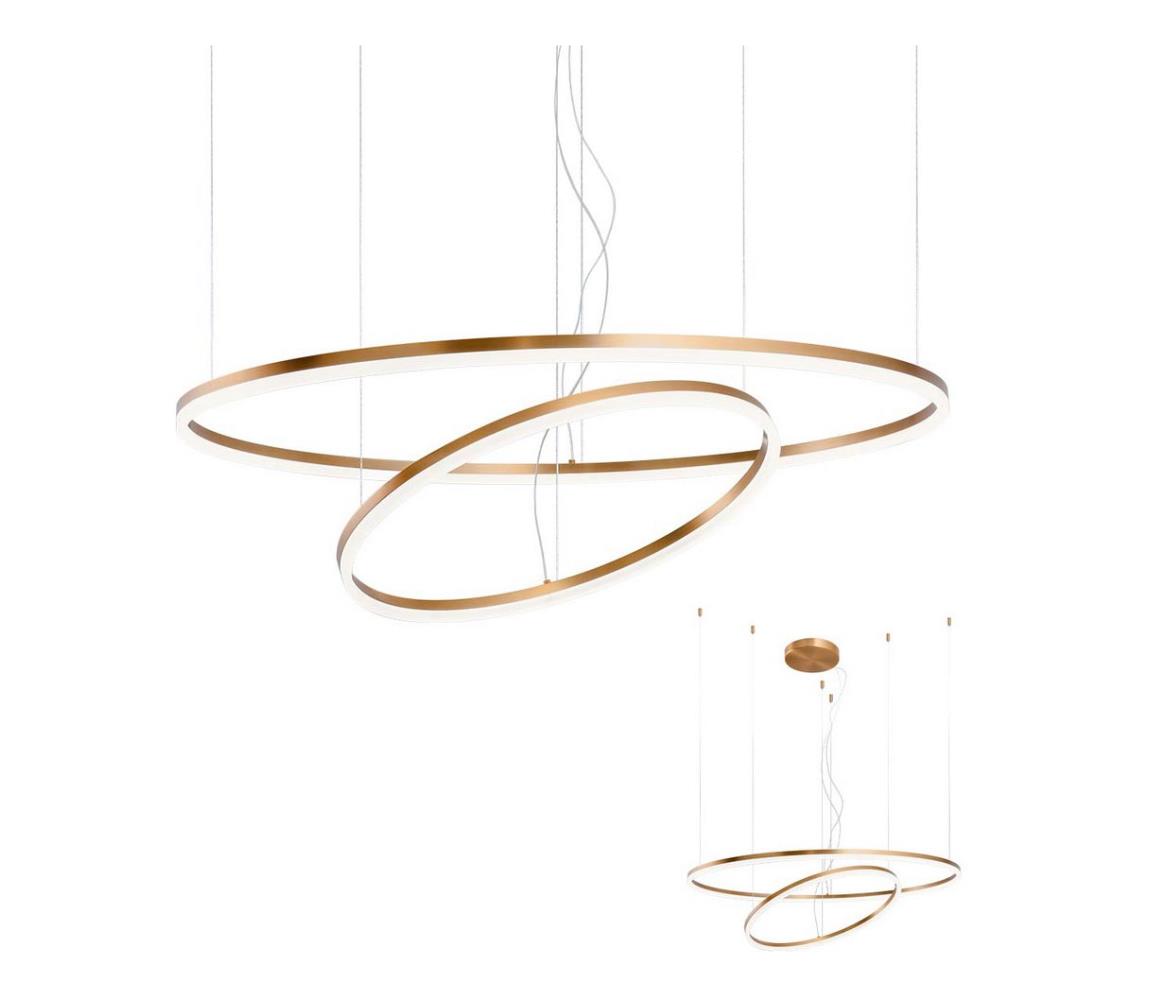 Redo 01-1721 - LED Lustr na lanku ORBIT LED/42W + LED/66W/230V bronz 01-1721