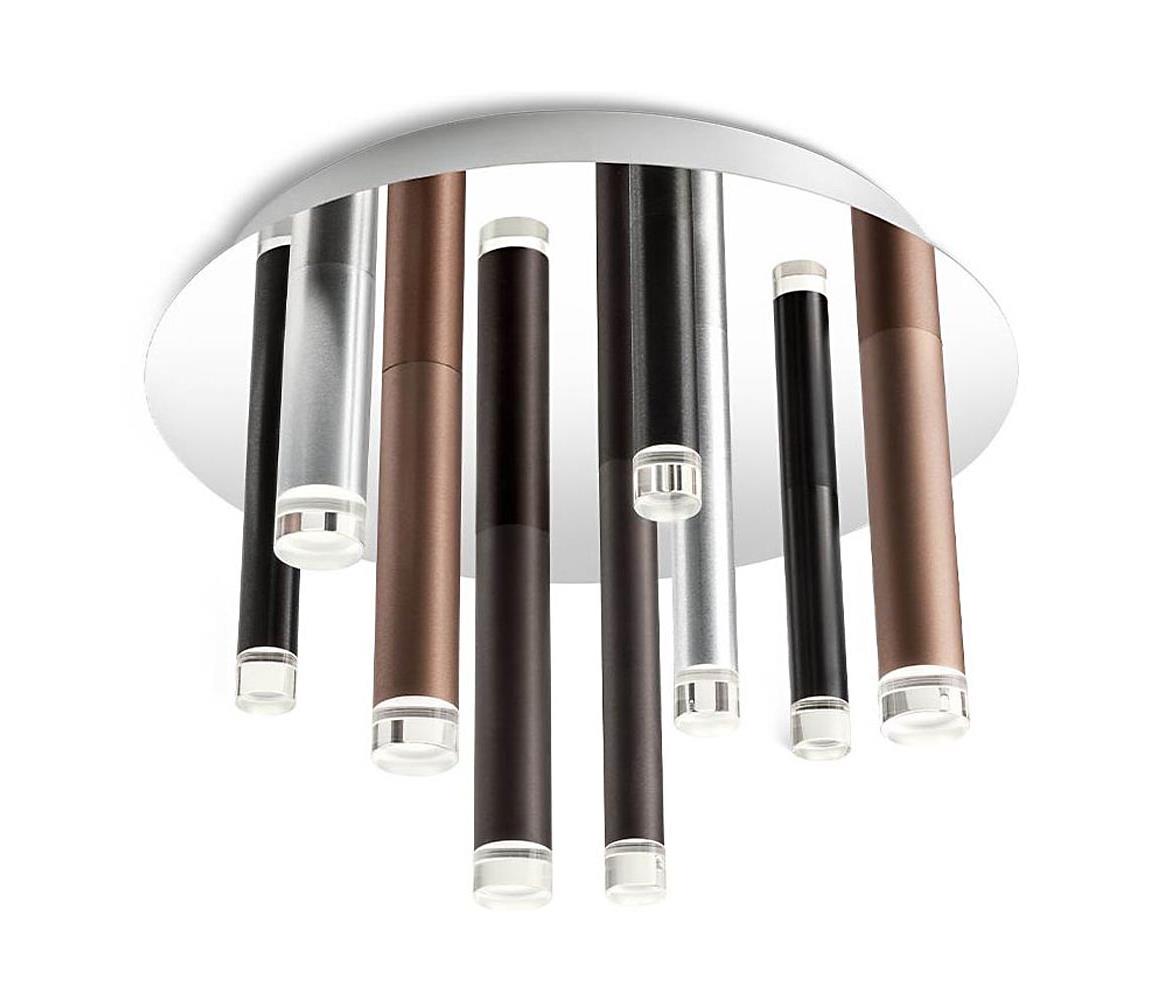 Redo 01-2042 - LED Stropní svítidlo MADISON 9xLED/4W/230V lesklý chrom/černá/měď 01-2042