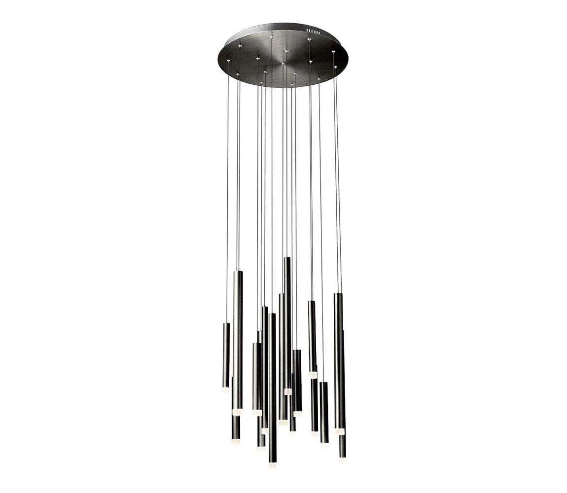 Redo 01-2060 - LED Lustr na lanku MADISON 16xLED/4W/230V černá 01-2060