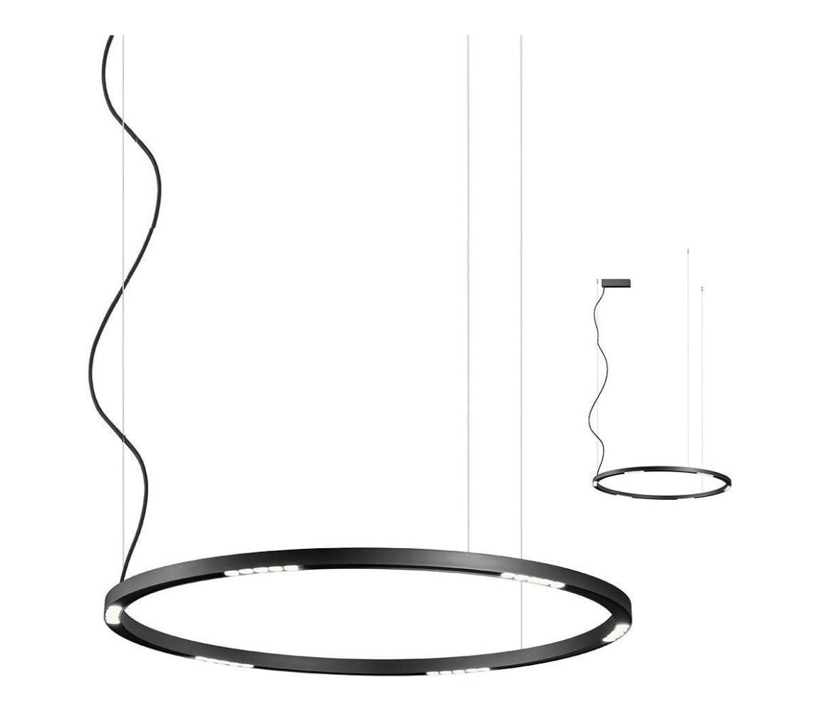 Redo 01-2207 - LED Lustr na lanku UNION LED/50W/230V 3000K pr. 90 cm černá 01-2207