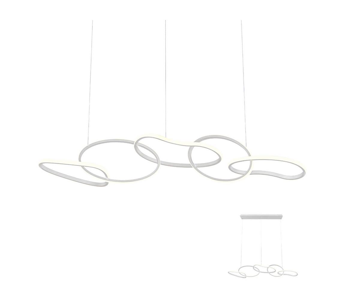 Redo 01-2597 - LED Stmívatelný lustr na lanku BIAS LED/108,6W/230V 3000K bílá 01-2597