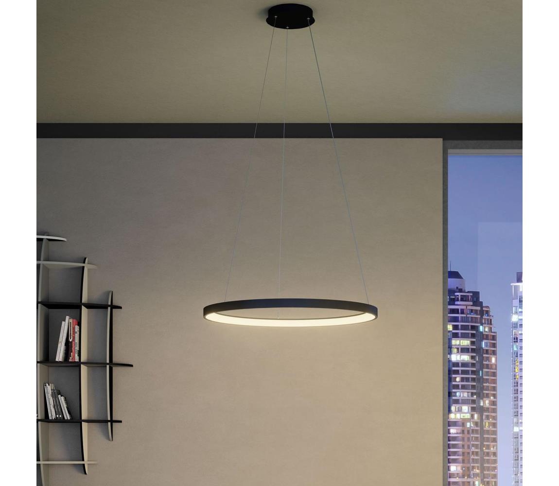 Redo 01-2674- LED Stmívatelný lustr na lanku ICONIC LED/50W/230V pr. 58 cm černá 01-2674