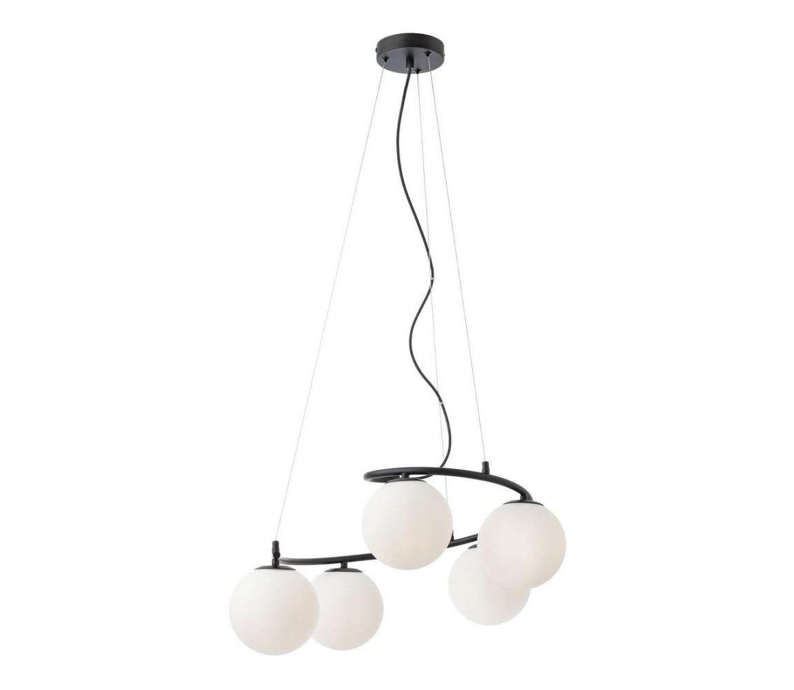 Redo 01-2720 - Lustr na lanku VOLLEY 5xE14/28W/230V černá 01-2720