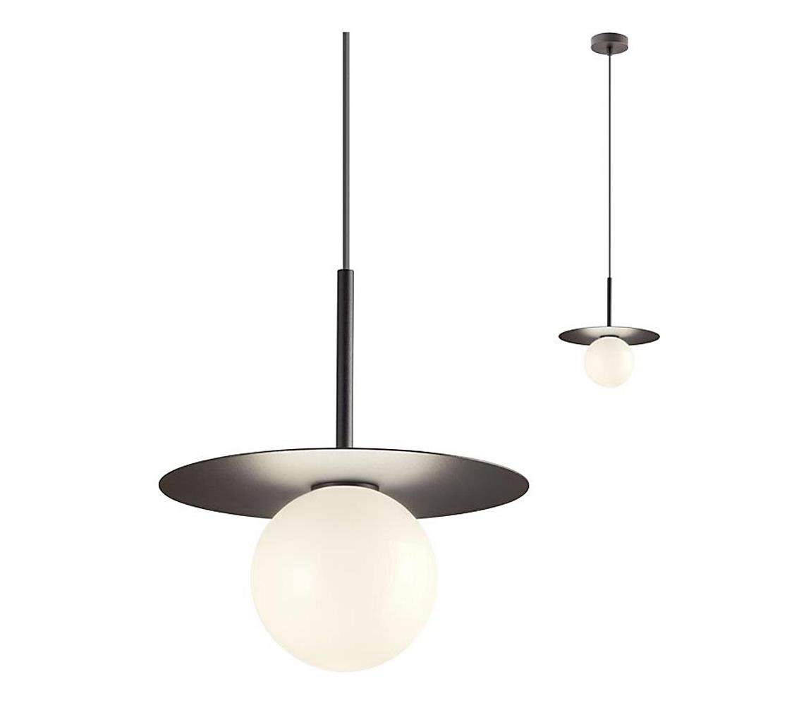Redo 01-2728 - Lustr na lanku PLATO 1xG9/10W/230V pr. 20 cm černá 01-2728