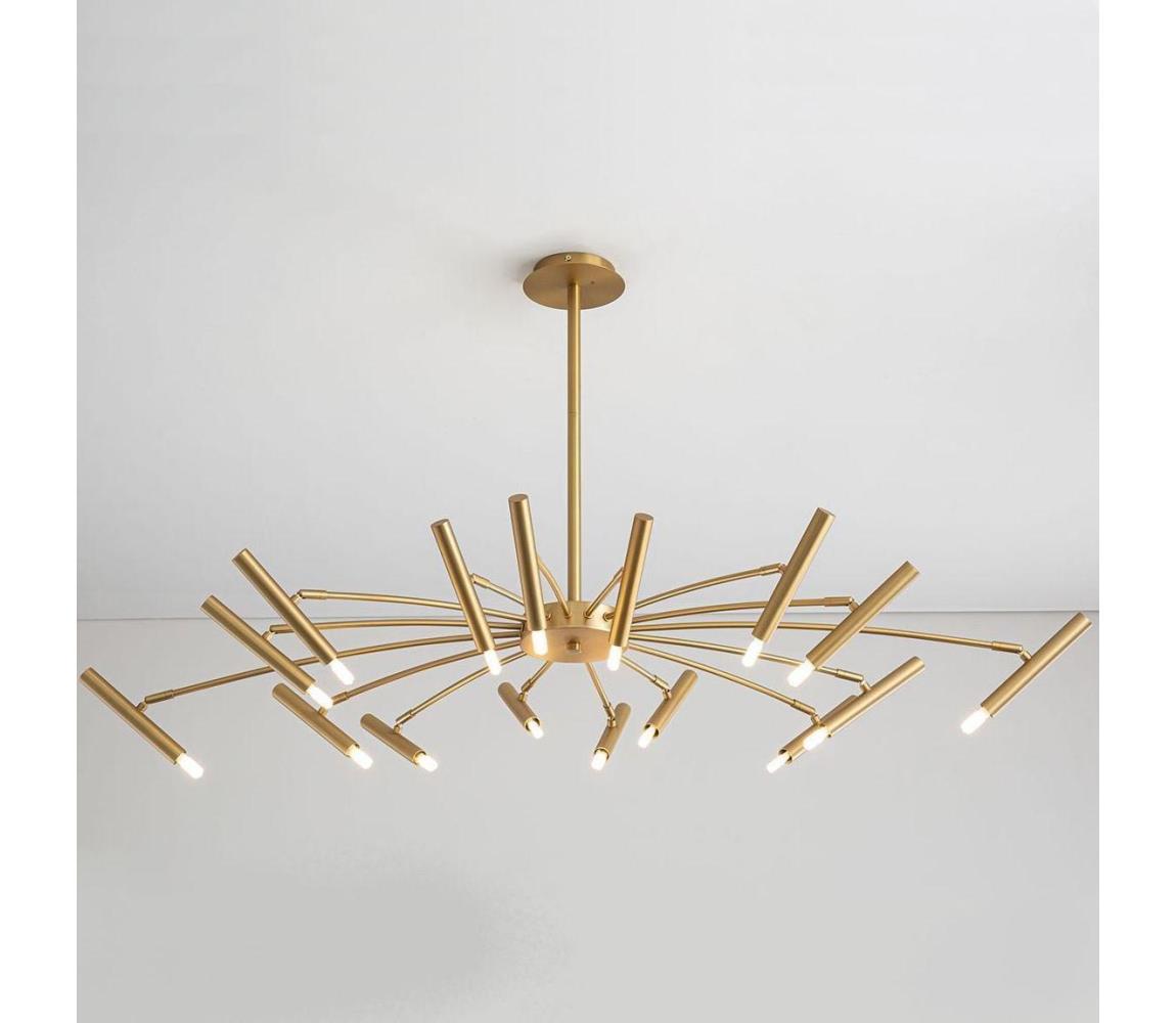 Redo 01-2776 - Lustr na tyči RAYEN 16xG9/10W/230V bronz 01-2776