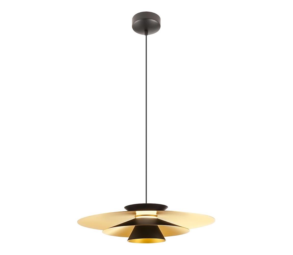 Redo 01-3001 - LED Lustr na lanku FARGO LED/16,5W/230V pr. 50 cm černá/zlatá 01-3001