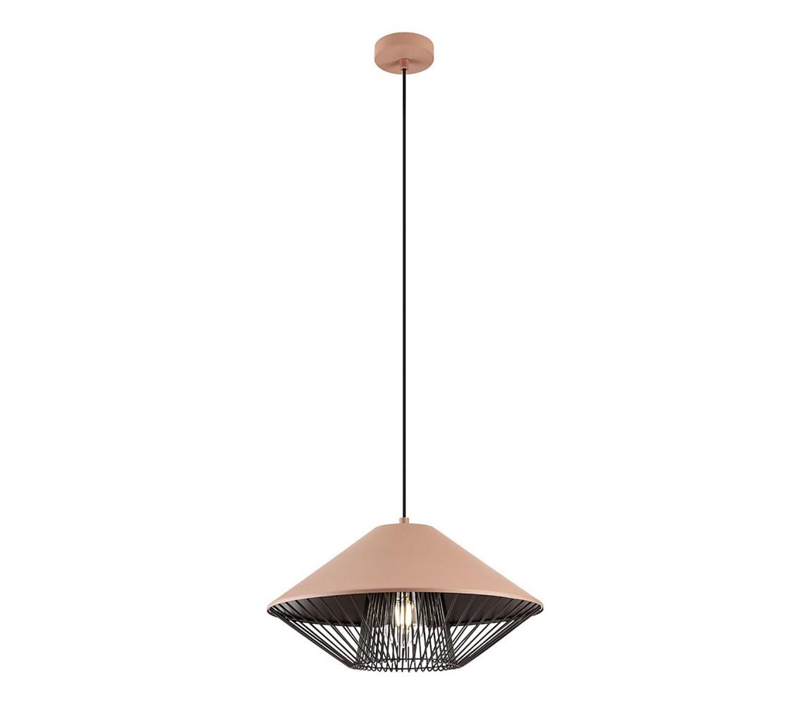 Redo 01-3005 - Lustr na lanku GRILL 1xE27/42W/230V pr. 39,6 cm černá/hnědá 01-3005