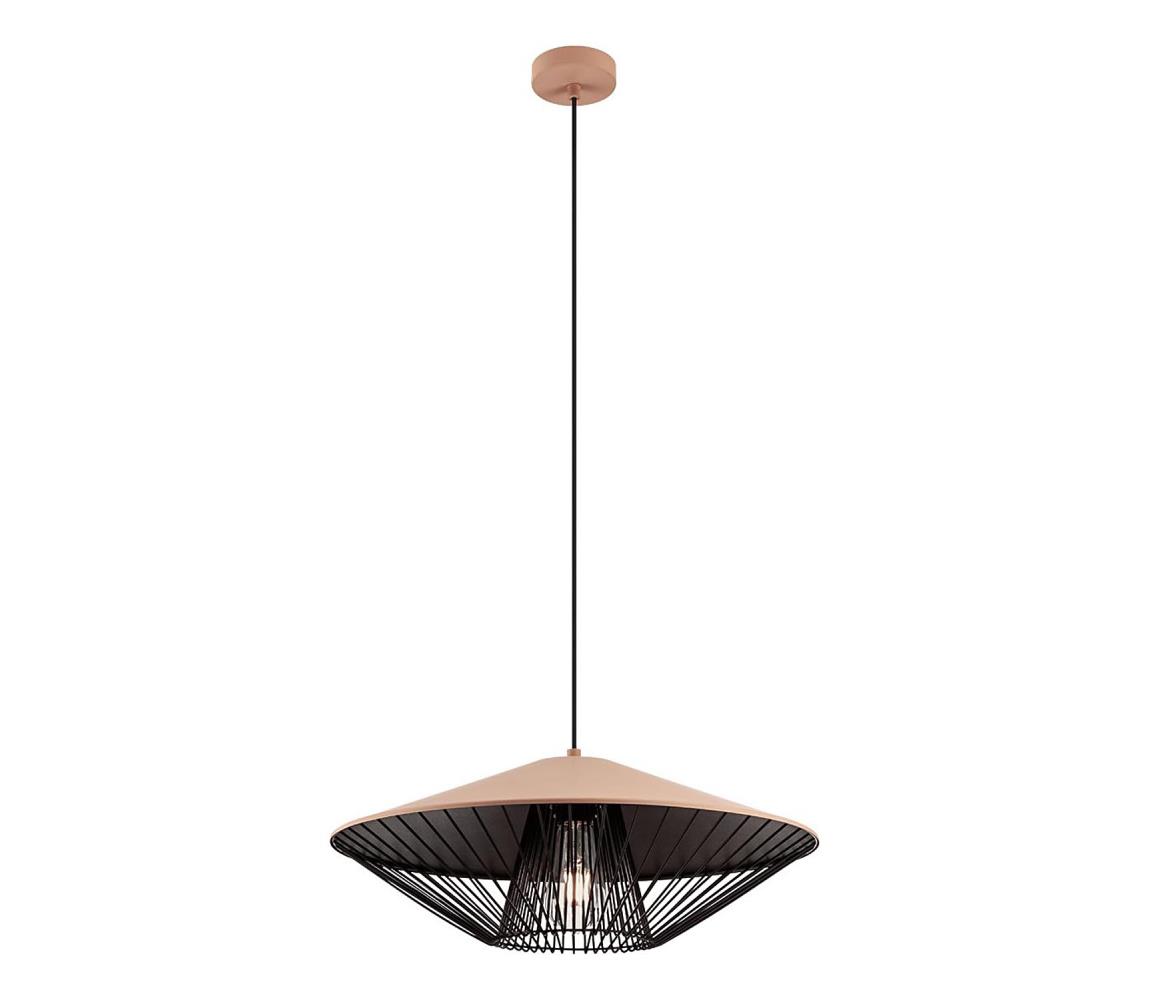 Redo 01-3009 - Lustr na lanku GRILL 1xE27/42W/230V pr. 49,5 cm černá/hnědá 01-3009