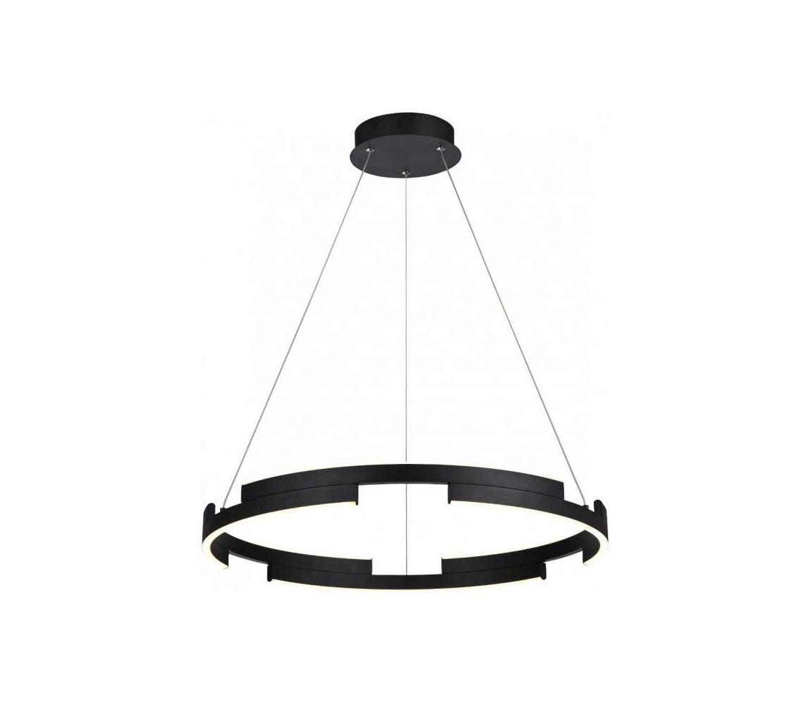 Redo 01-3173 - LED Stmívatelný lustr na lanku CASTLE LED/36W/230V černá 01-3173