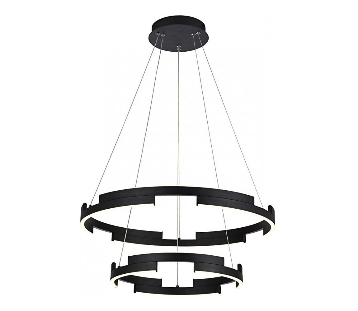 Redo 01-3179 - LED Stmívatelný lustr na lanku CASTLE LED/60W/230V černá 01-3179