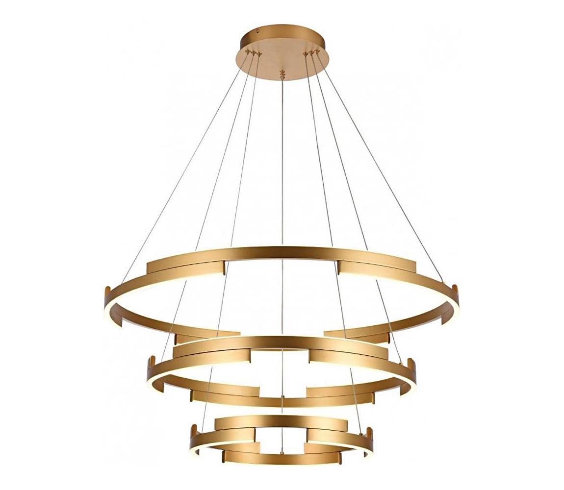 Redo 01-3181 - LED Stmívatelný lustr na lanku CASTLE LED/80W/230V zlatá 01-3181