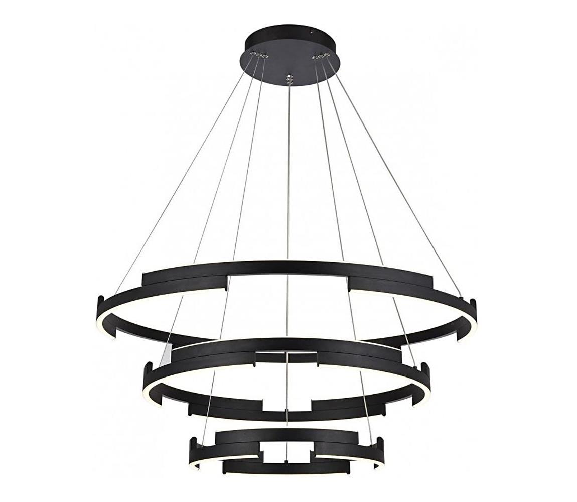 Redo 01-3182 - LED Stmívatelný lustr na lanku CASTLE LED/80W/230V černá 01-3182