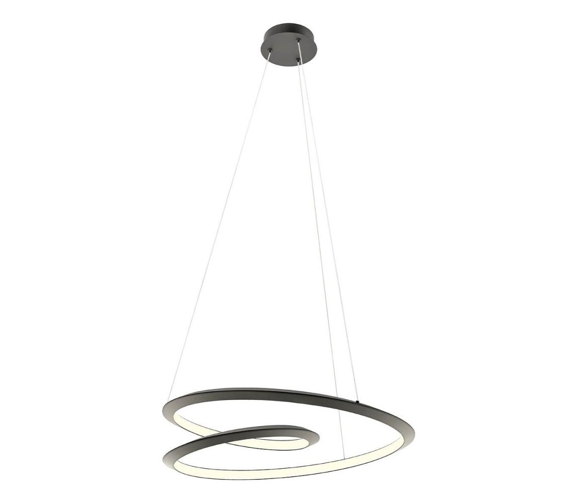 Redo 01-3378 - LED Stmívatelný lustr na lanku STORM LED/60W/230V černá 01-3378