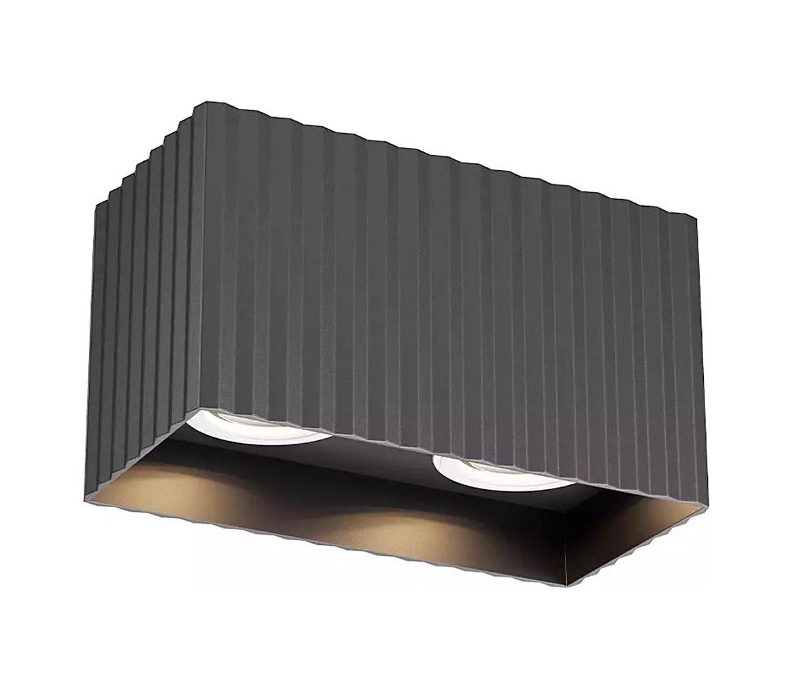 Redo 01-3412 - Bodové svítidlo DELPHI 2xGU10/7W/230V 16,1x8,1 cm černá 01-3412