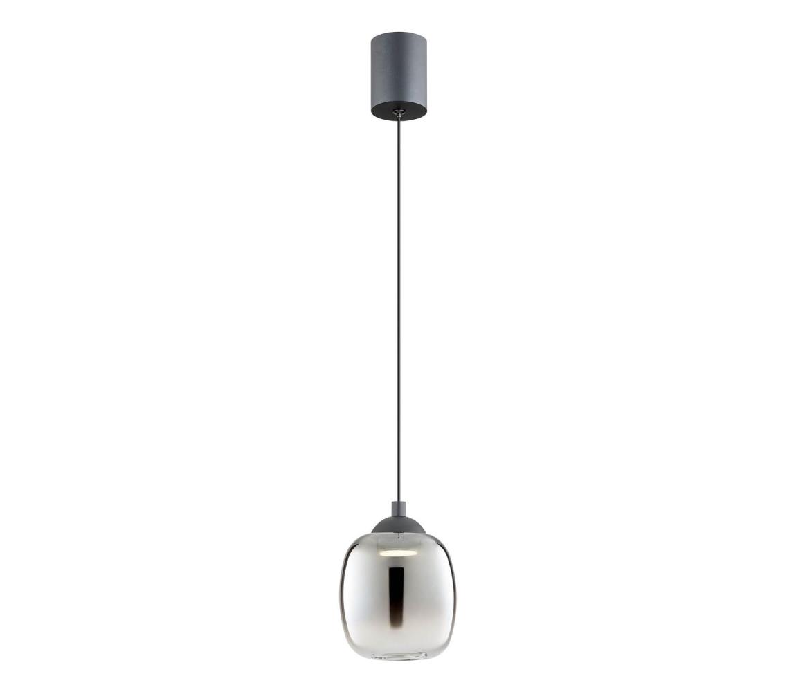 Redo 01-3486 - LED Lustr na lanku KHADI LED/6W/230V CRI90 pr.12 cm černá/kouřová 01-3486
