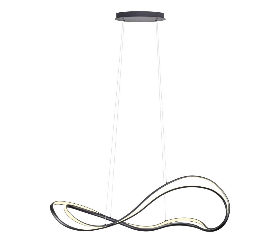 Redo 01-3599 - LED Stmívatelný lustr na lanku TEMPEST LED/58W/230V černá 01-3599