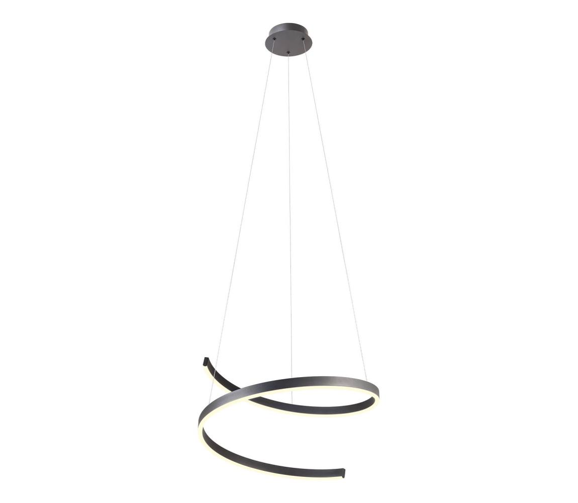 Redo 01-4015 - LED Stmívatelný lustr na lanku SCROLL LED/38W/230V černá 01-4015