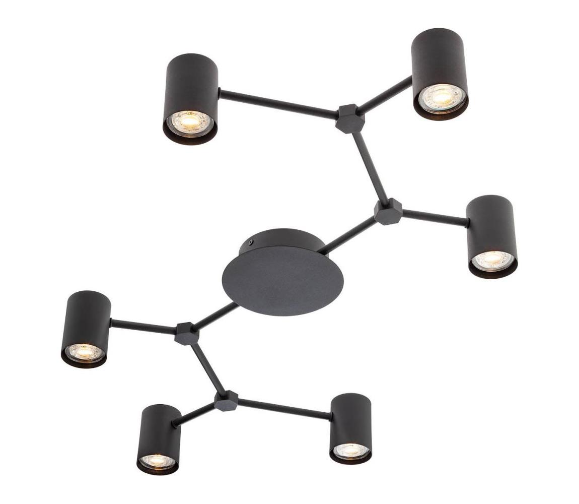 Redo 01-4048 - Bodové svítidlo WEBB 6xGU10/10W/230V černá 01-4048
