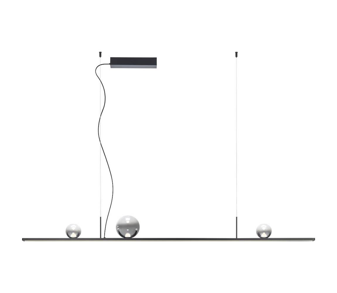 Redo 01-4302 - LED Stmívatelný lustr na lanku DUNE LED/48W/230V černá/kouřová 01-4302
