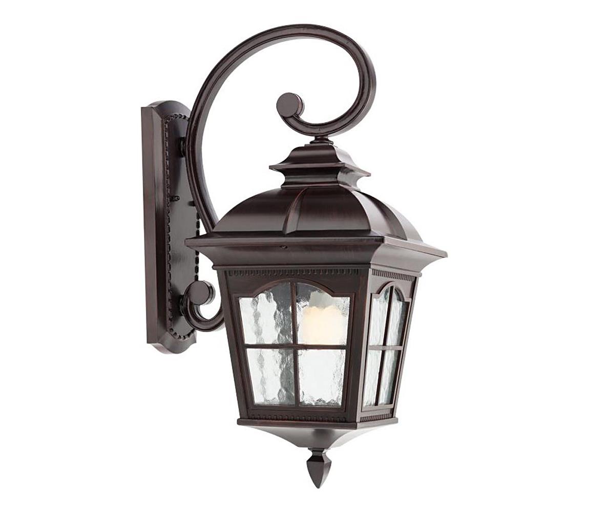 Redo 9648 - Venkovní nástěnná lampa YORK 1xE27/70W/230V IP44 hnědá 9648
