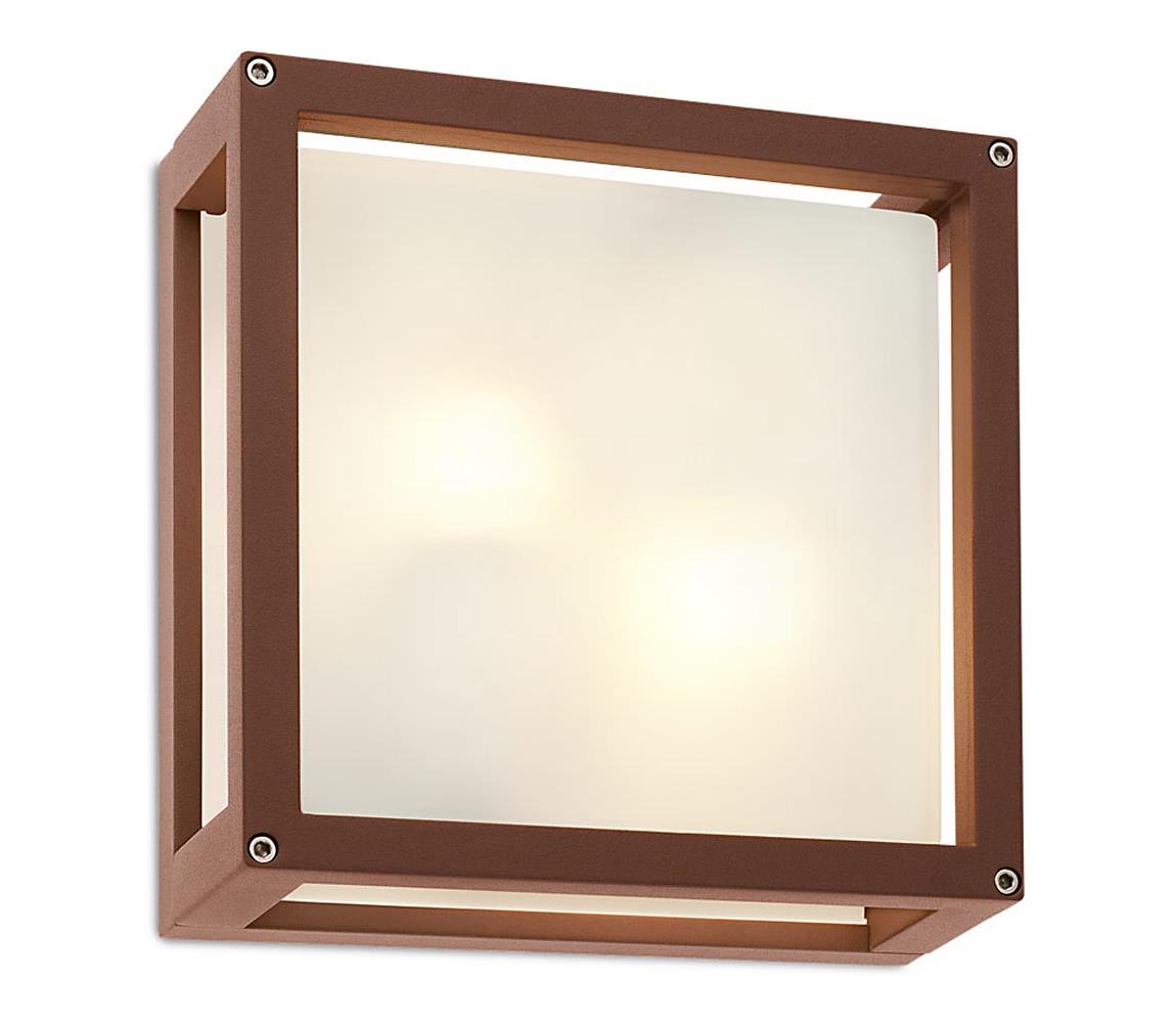 Redo 9893 - Venkovní nástěnné svítidlo BRICK 2xE27/42W/230V IP54 hnědá 9893