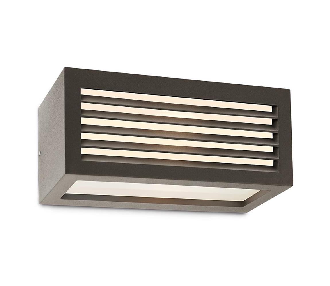 Redo 9898 - Venkovní nástěnné svítidlo BRICK 1xE27/23W/230V IP54 šedá 9898