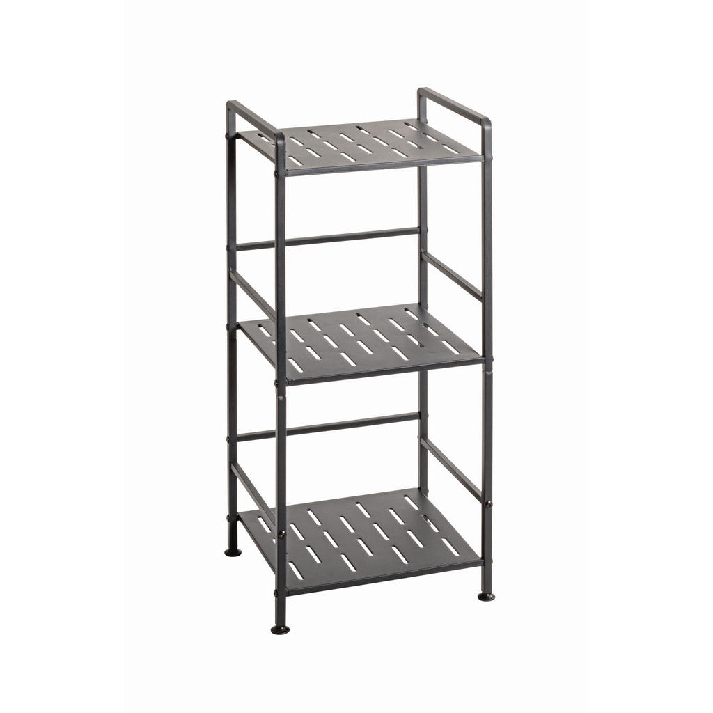 REGÁL, antracitová, ocel, 33/74/28 cm