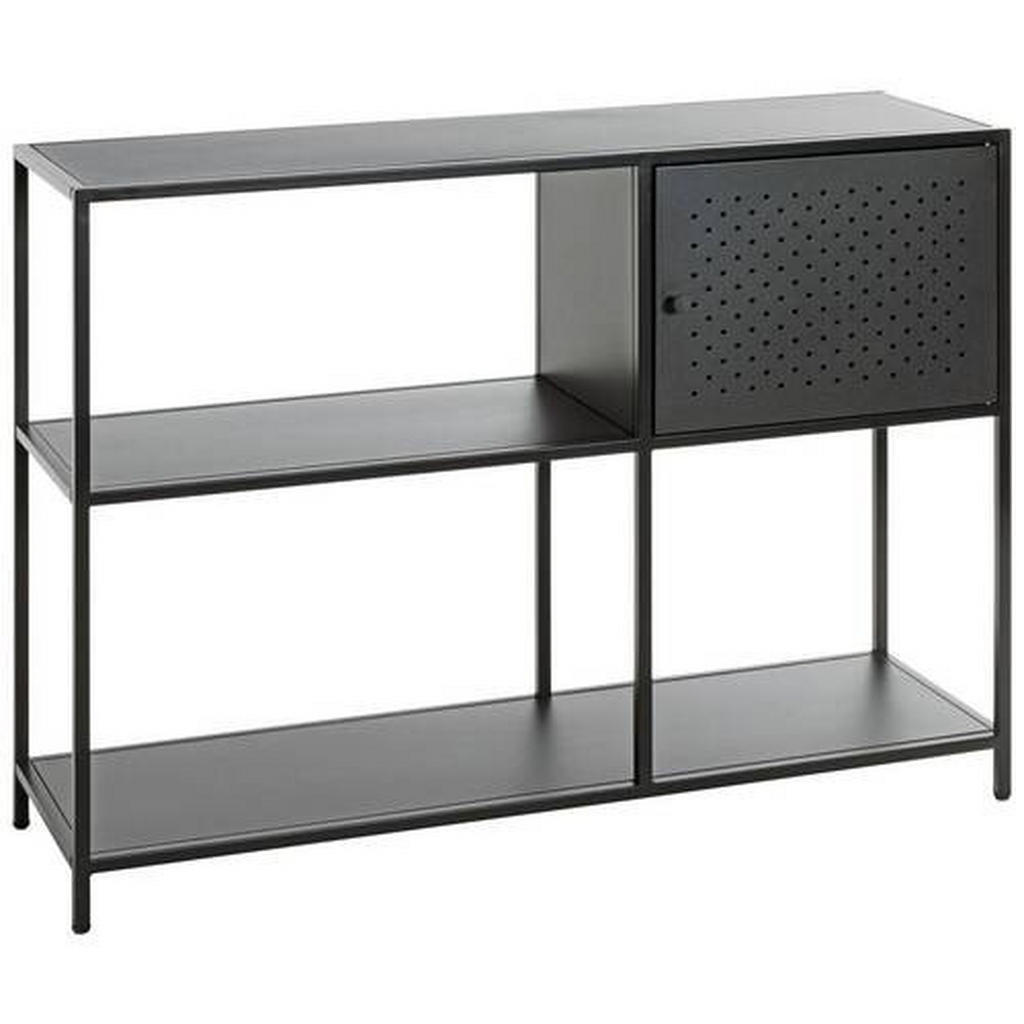 REGÁL, černá, ocel, 100/75/30 cm
