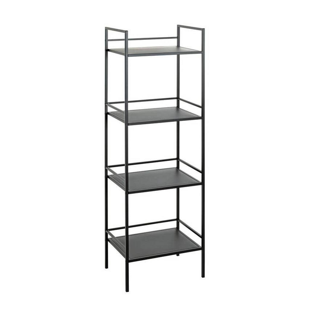 REGÁL, černá, ocel, 40/128/30 cm