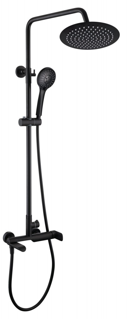 Rubineta Sprchový set s pákovou baterií ULTRA-10 OLO BLACK, černá OLBA625123