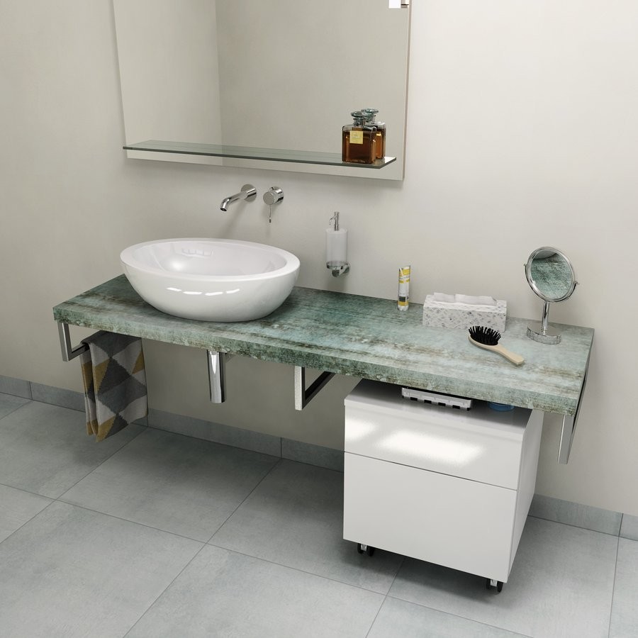 SAPHO AVICE deska pod umyvadlo 120x50cm, tl.5cm, aquamarine AV126