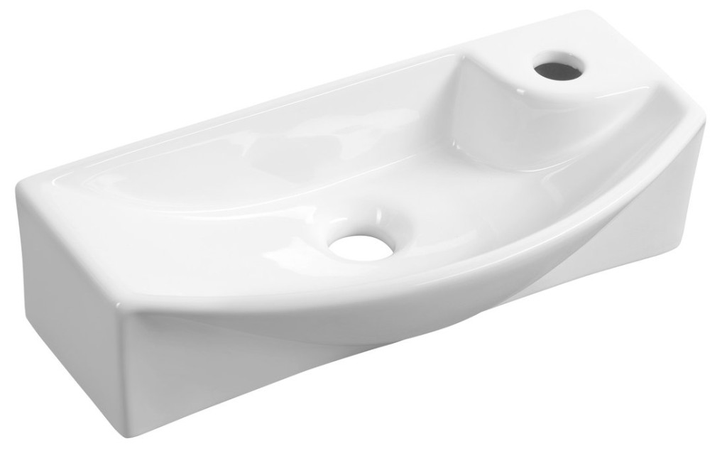 SAPHO CARLON keramické umývátko, 45x23cm, otvor pro baterii vpravo, bílá AR458