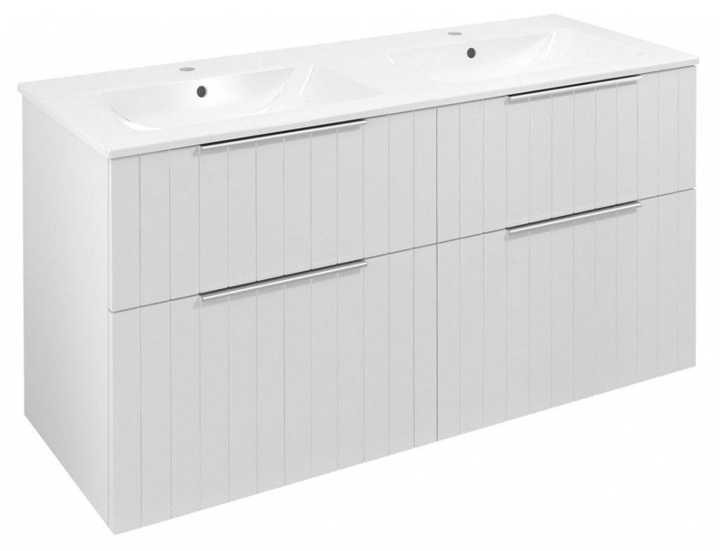 SAPHO CIRASA STRIP umyvadlová skříňka 118,4x64x46cm, bílá mat CR121-3131S-21