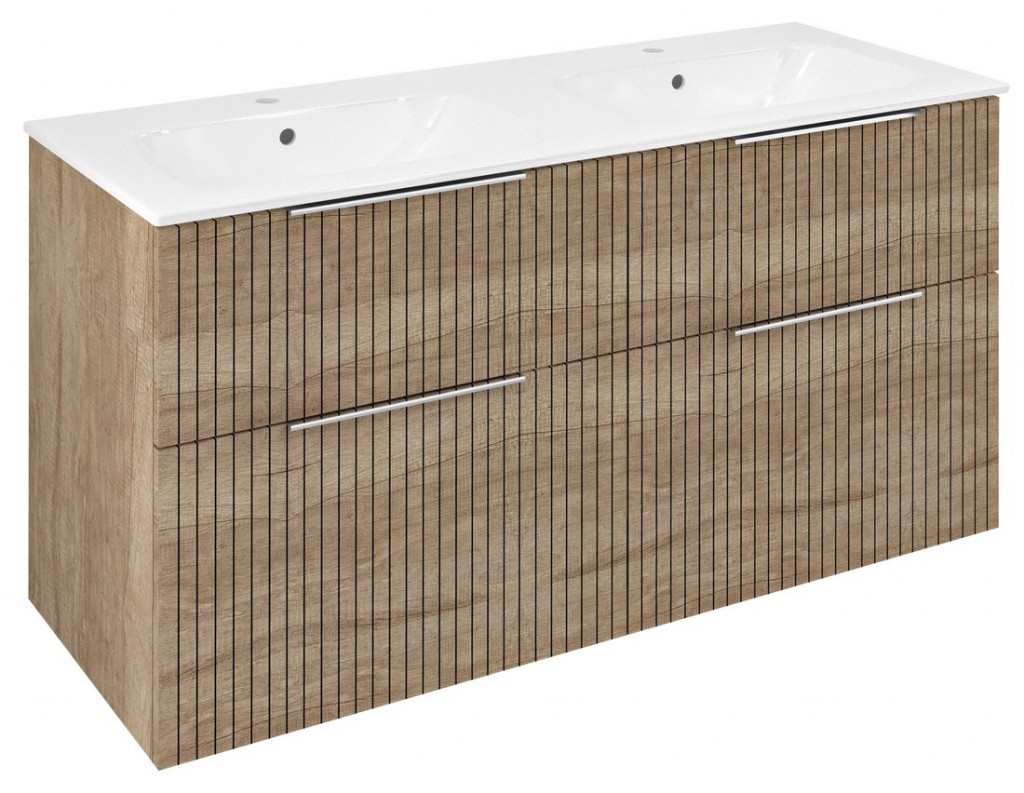 SAPHO CIRASA STRIP umyvadlová skříňka 118,4x64x46cm, dub alabama CR121-2322-21