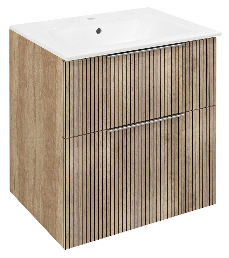 SAPHO CIRASA STRIP umyvadlová skříňka 59,2x64x46cm, dub alabama CR601-2322