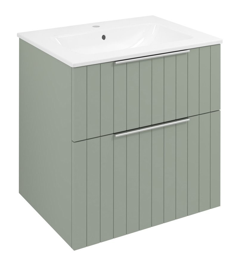 SAPHO CIRASA STRIP umyvadlová skříňka 59,2x64x46cm, verde CR601-4444S