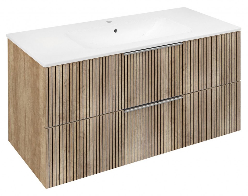 SAPHO CIRASA STRIP umyvadlová skříňka 99,8x52x46cm, dub alabama CR100-2322