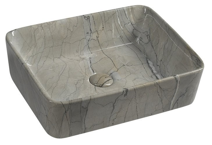 SAPHO DALMA keramické umyvadlo na desku, 48x38m, grigio 513