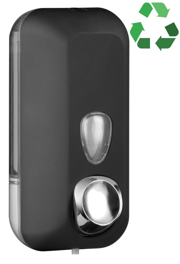 SAPHO ECOLORED dávkovač tekutého mýdla 550ml, ABS, Soft Touch, černá mat A71401VB