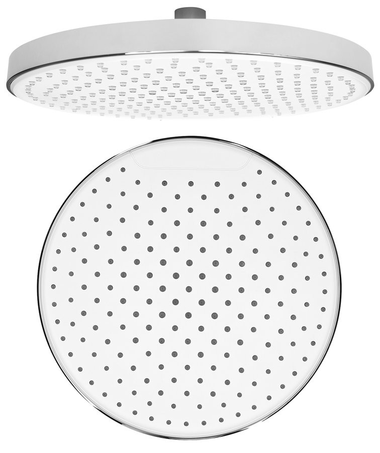 SAPHO Hlavová sprcha, průměr 255, silikon trysky, ABS/chrom/bílá SK151